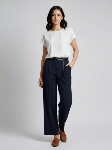 Iris Ladies Dress Pant With Belt (Black)