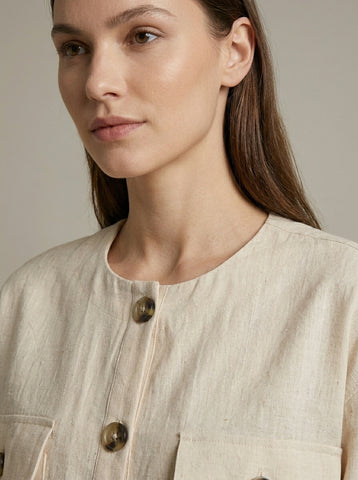 Natural Linen Blend Co-Ord Set