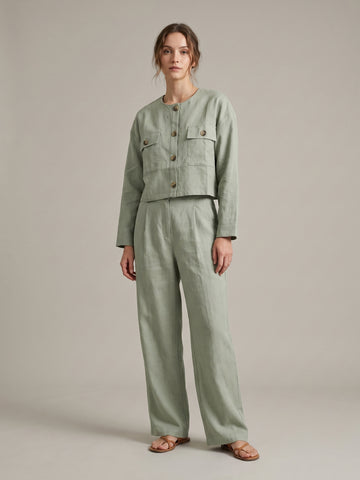 Natural Linen Blend Co-Ord Set