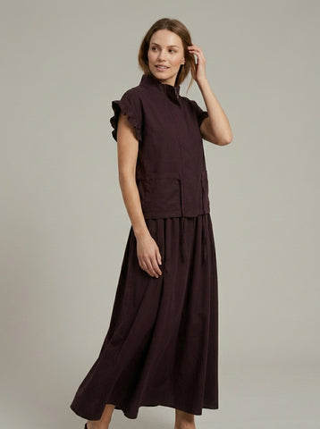 Olive Green Ruffle Sleeve Co-Ord Set