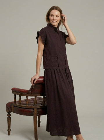 Olive Green Ruffle Sleeve Co-Ord Set